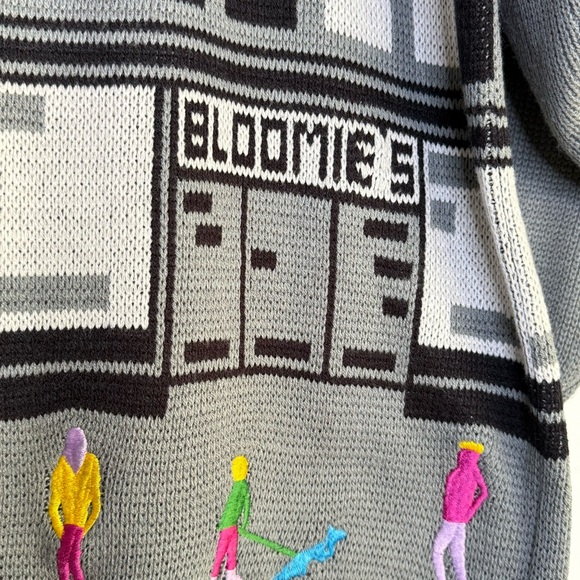 Vintage 80s Bloomingdale’s Next Generation Bloomies Storefront Pop Art Sweater M - Picture 6 of 11